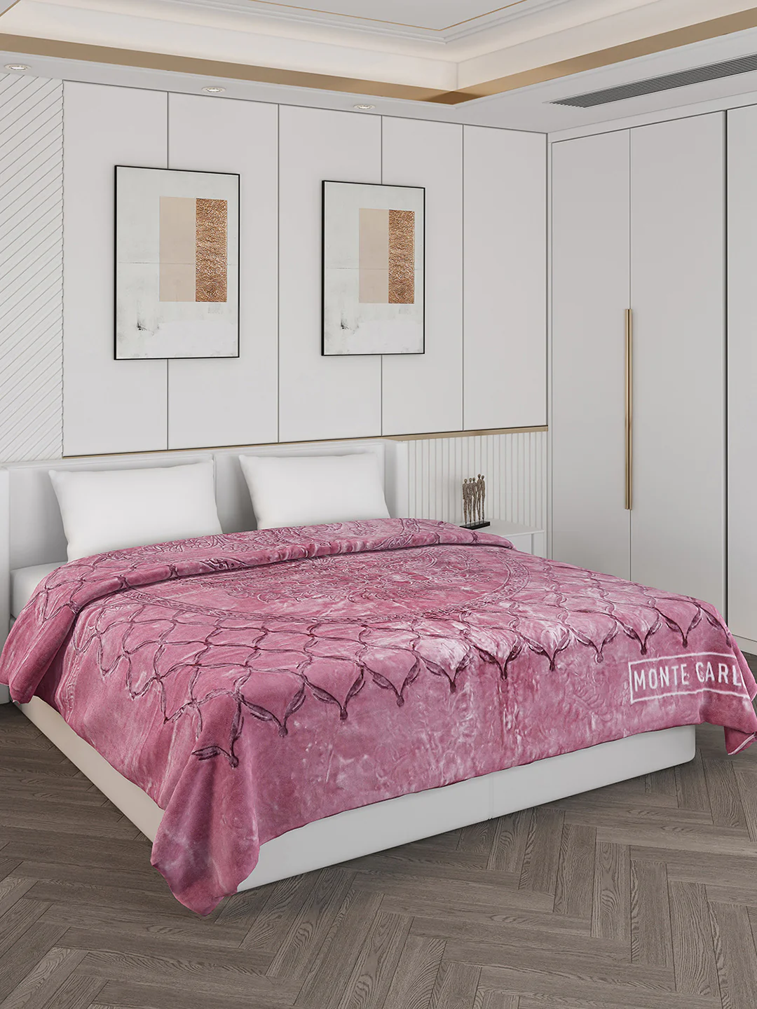 Printed Double Bed Reversible Blanket 2 Ply, 947 GSM, 5 kg (Rusty) - Image 2