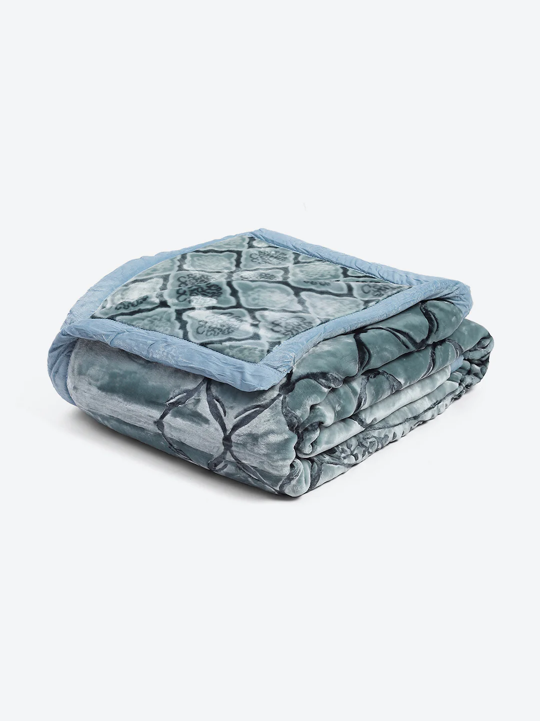 Printed Double Bed Reversible Blanket 2 Ply, 947 GSM, 5 kg (Rusty) - Image 5