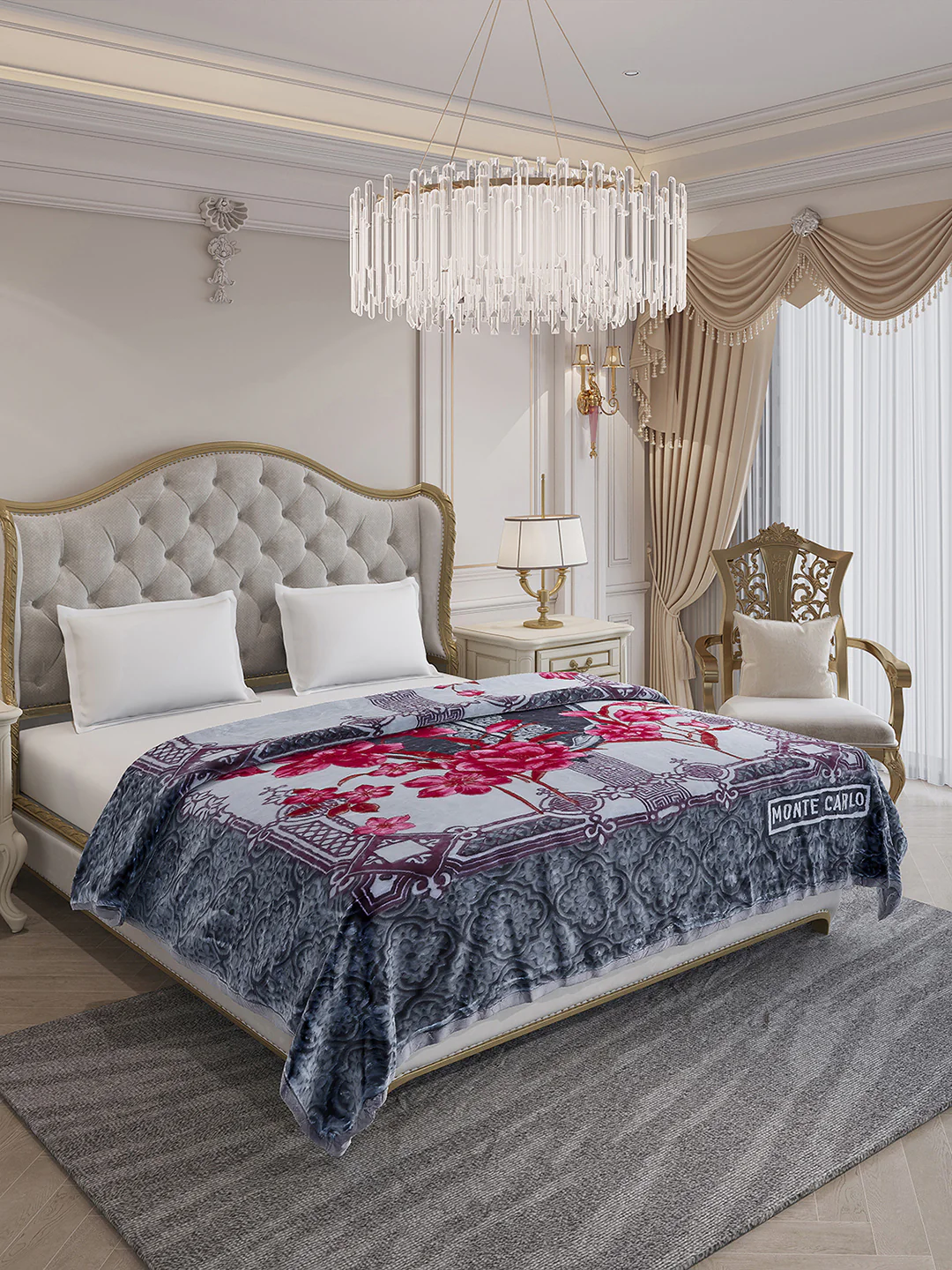 Printed Double Bed Reversible Blanket 3 Ply, 1516 GSM, 8 kg (Superimo) - Image 4