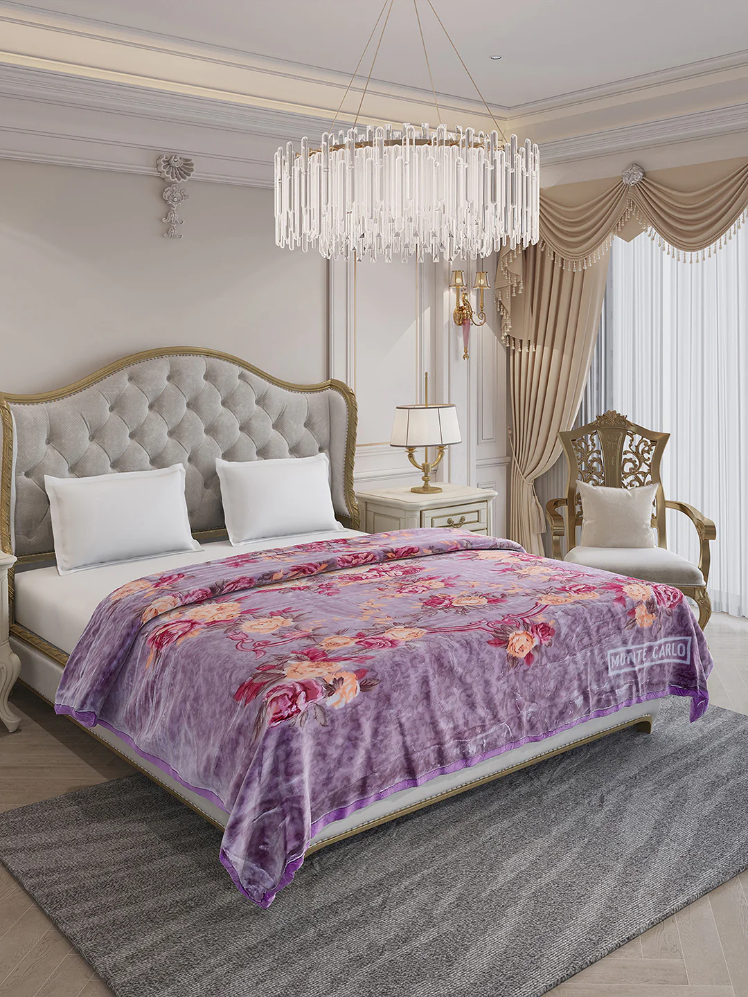 Printed Double Bed Reversible Blanket 3 Ply, 1516 GSM, 8 kg (Superimo) - Image 4