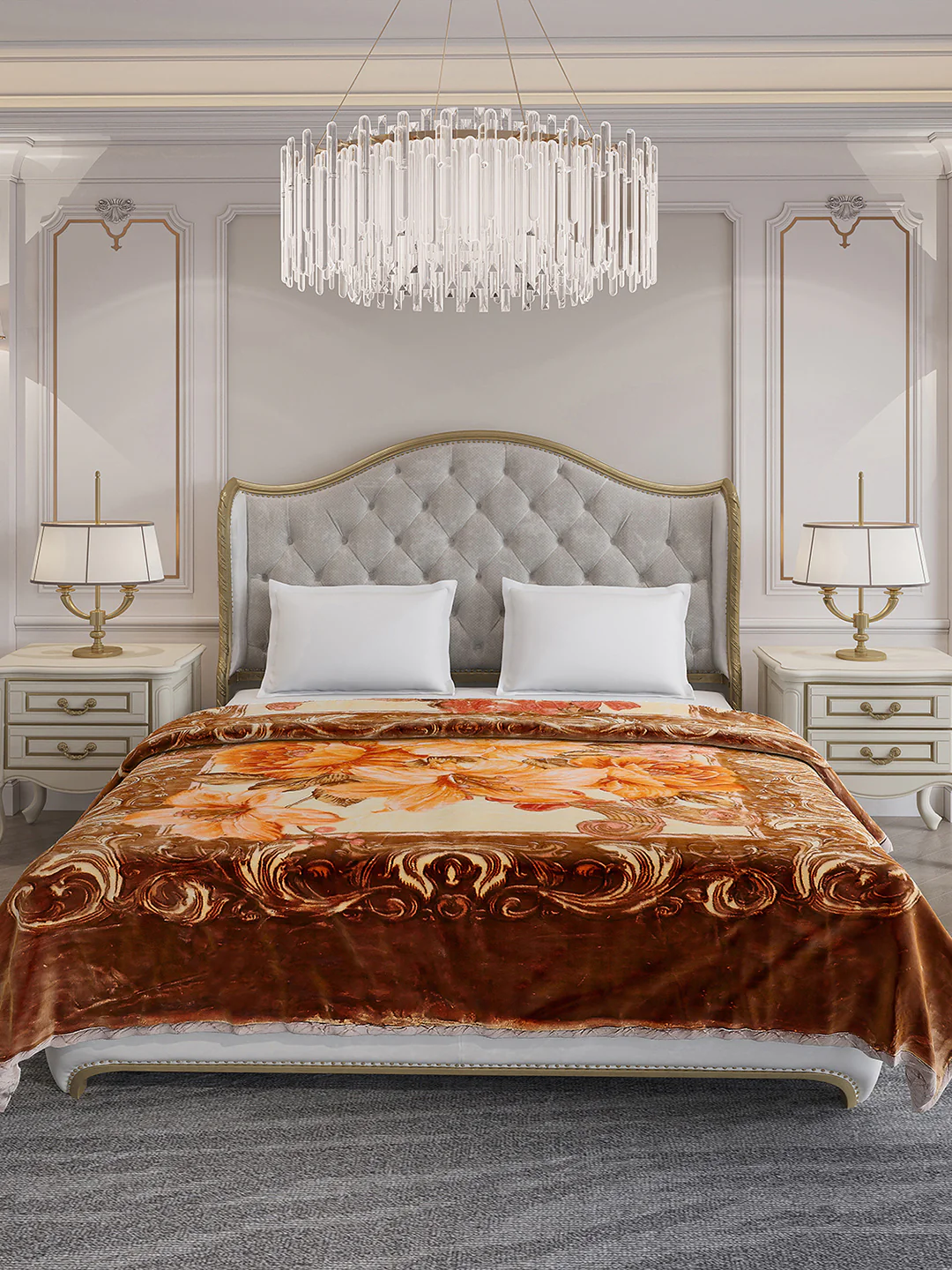Printed Double Bed Reversible Blanket 3 Ply, 1516 GSM, 8 kg (Superimo) - Image 2