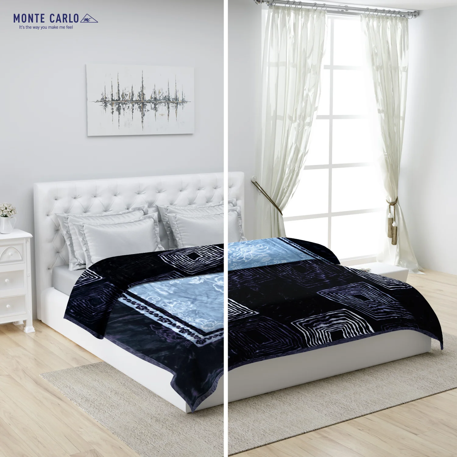 Printed Double Bed Blanket for Heavy Winter -2 Ply - Image 2