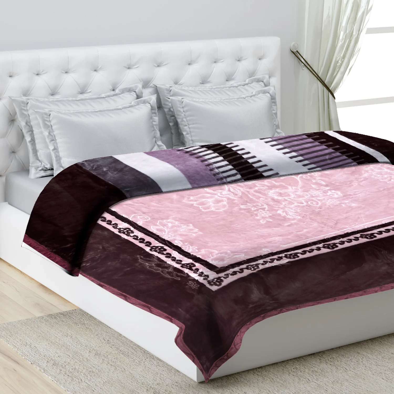 Printed Double Bed Blanket for Heavy Winter -2 Ply - Image 11