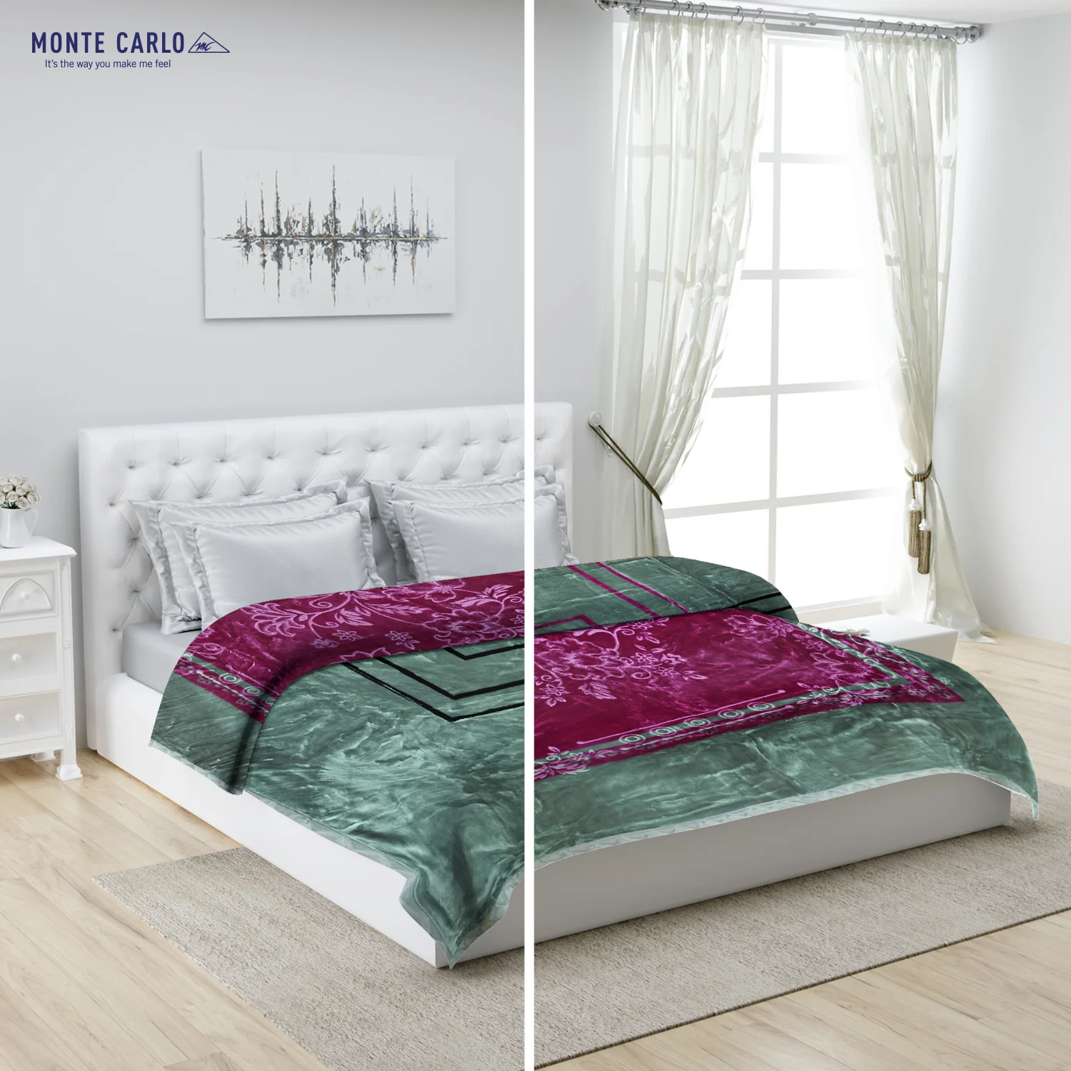 Printed Double Bed Blanket for Heavy Winter -2 Ply - Image 2