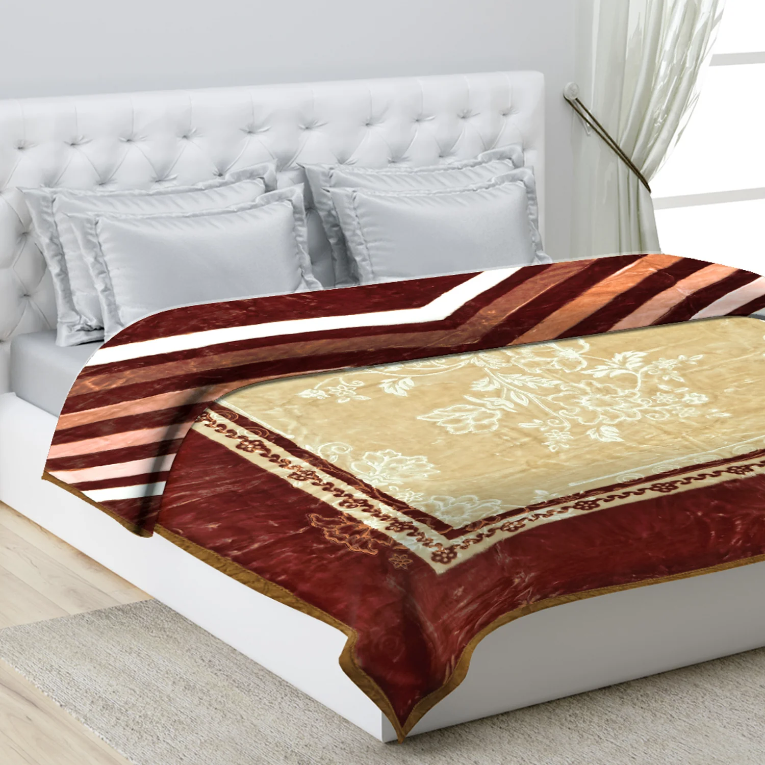 Printed Double Bed Blanket for Heavy Winter -2 Ply - Image 11