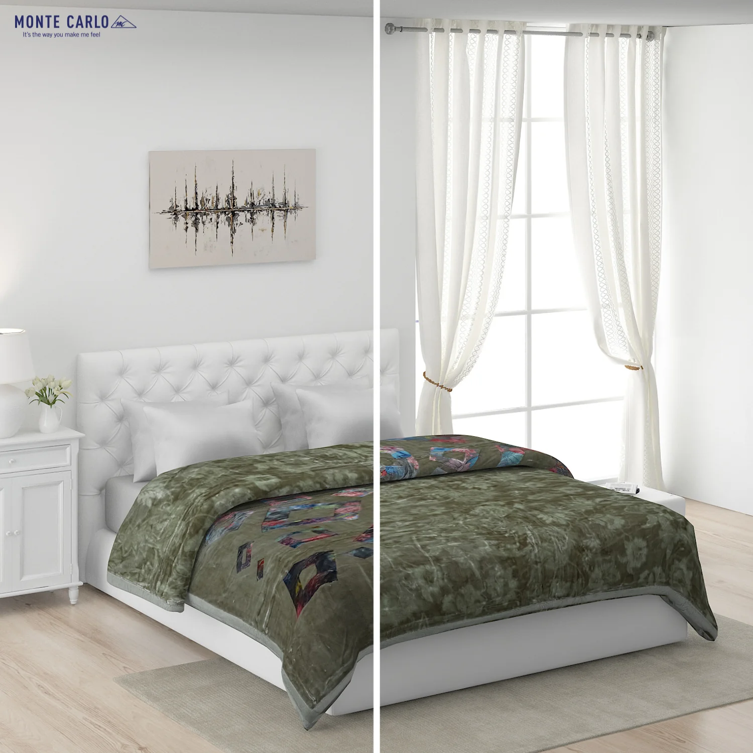 Printed Double Bed Blanket for Heavy Winter -2 Ply - Image 2