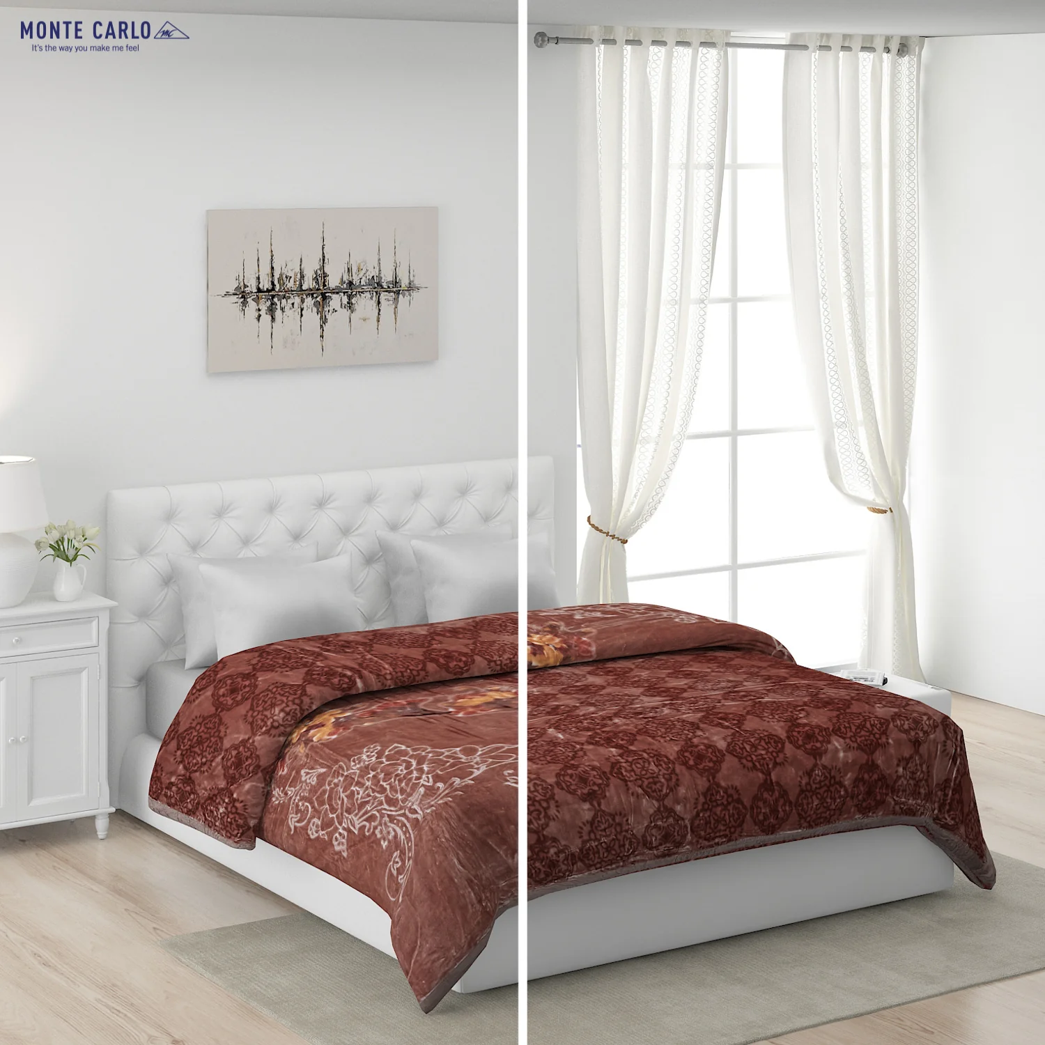 Printed Double Bed Blanket for Heavy Winter -2 Ply - Image 2