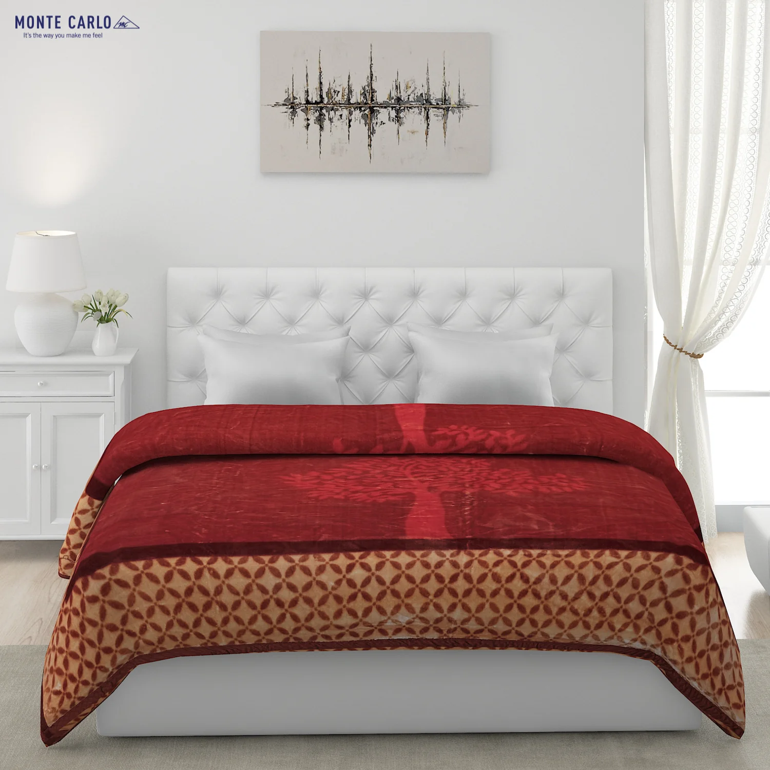 Printed Double Bed Blanket for Heavy Winter -2 Ply - Image 3