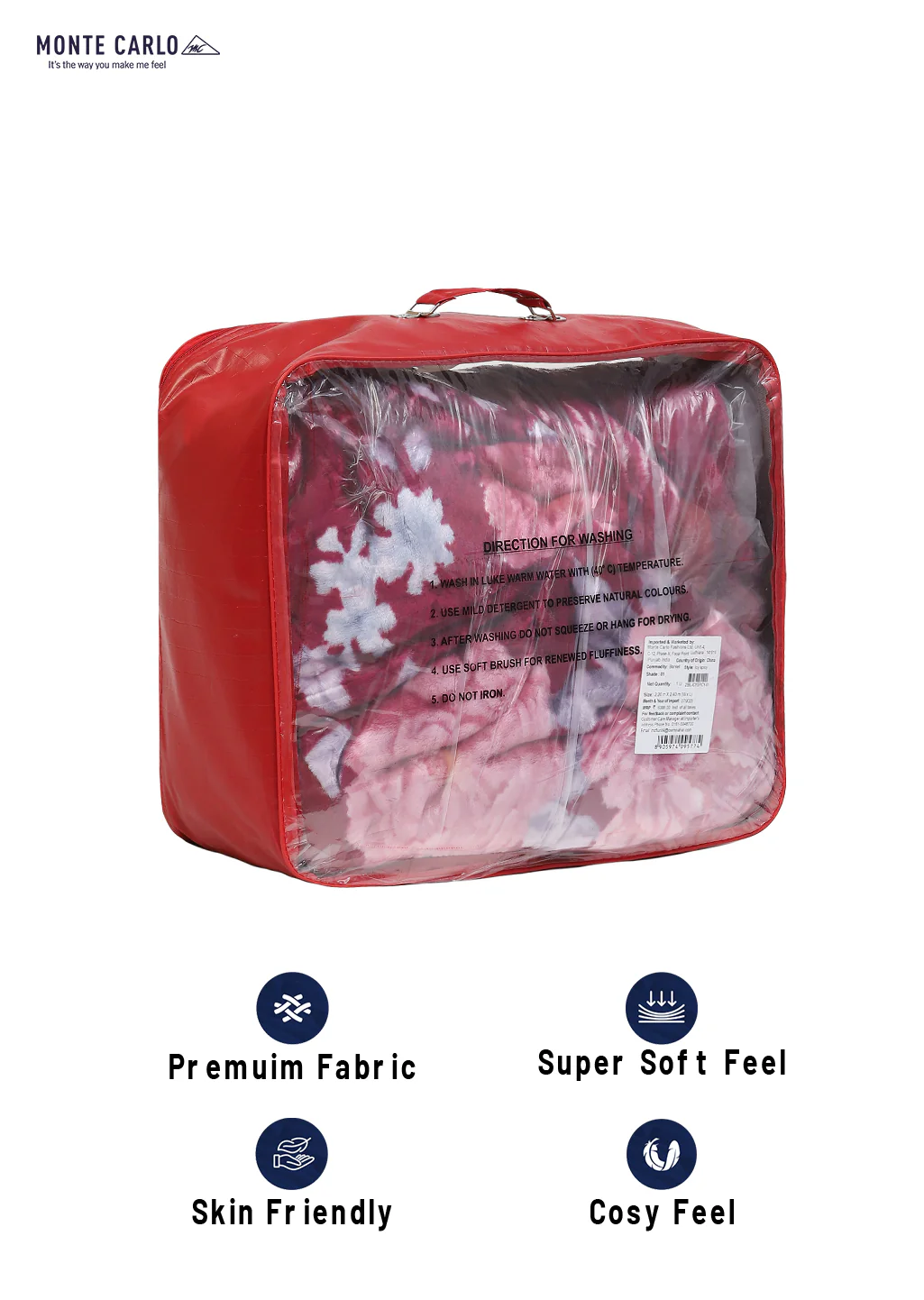 Printed Double Bed Blanket for Heavy Winter -2 Ply - Image 2