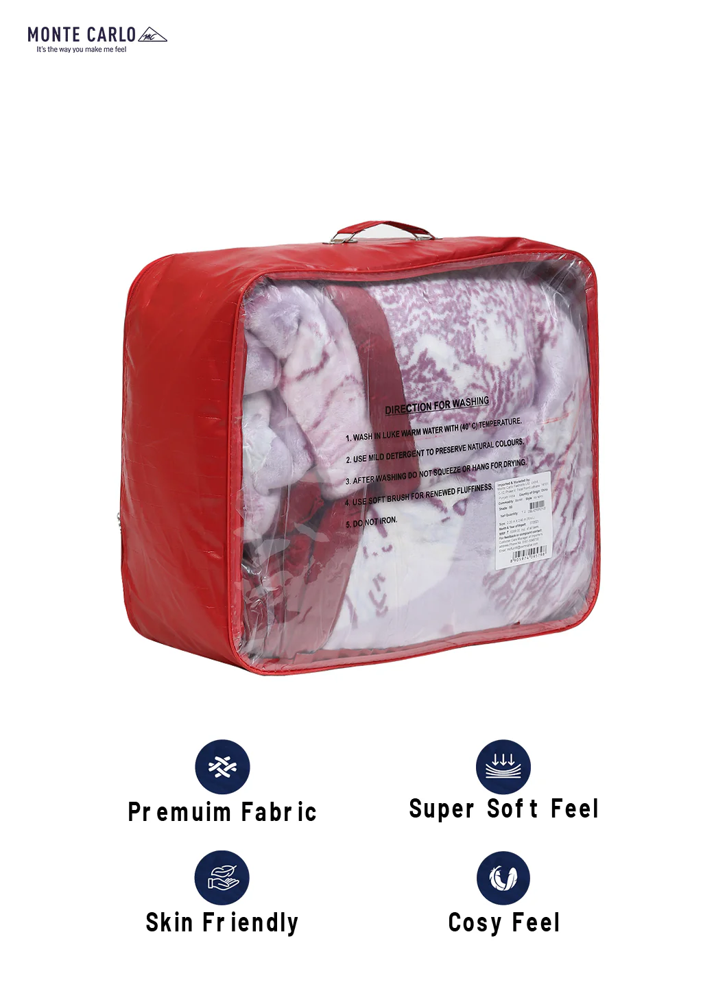 Printed Double Bed Blanket for Heavy Winter -2 Ply - Image 2
