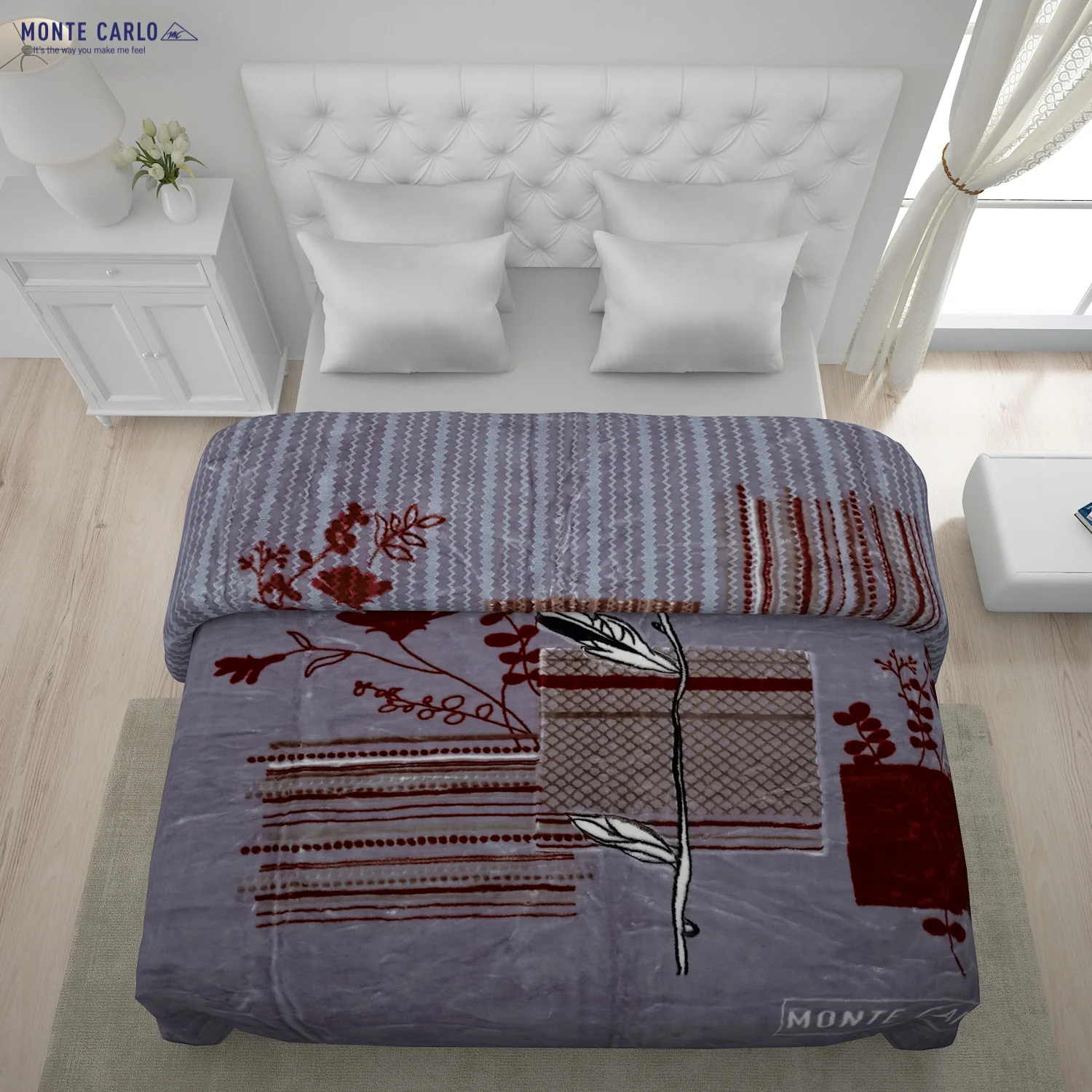 Printed Double Bed Blanket for Heavy Winter -2 Ply - Image 4