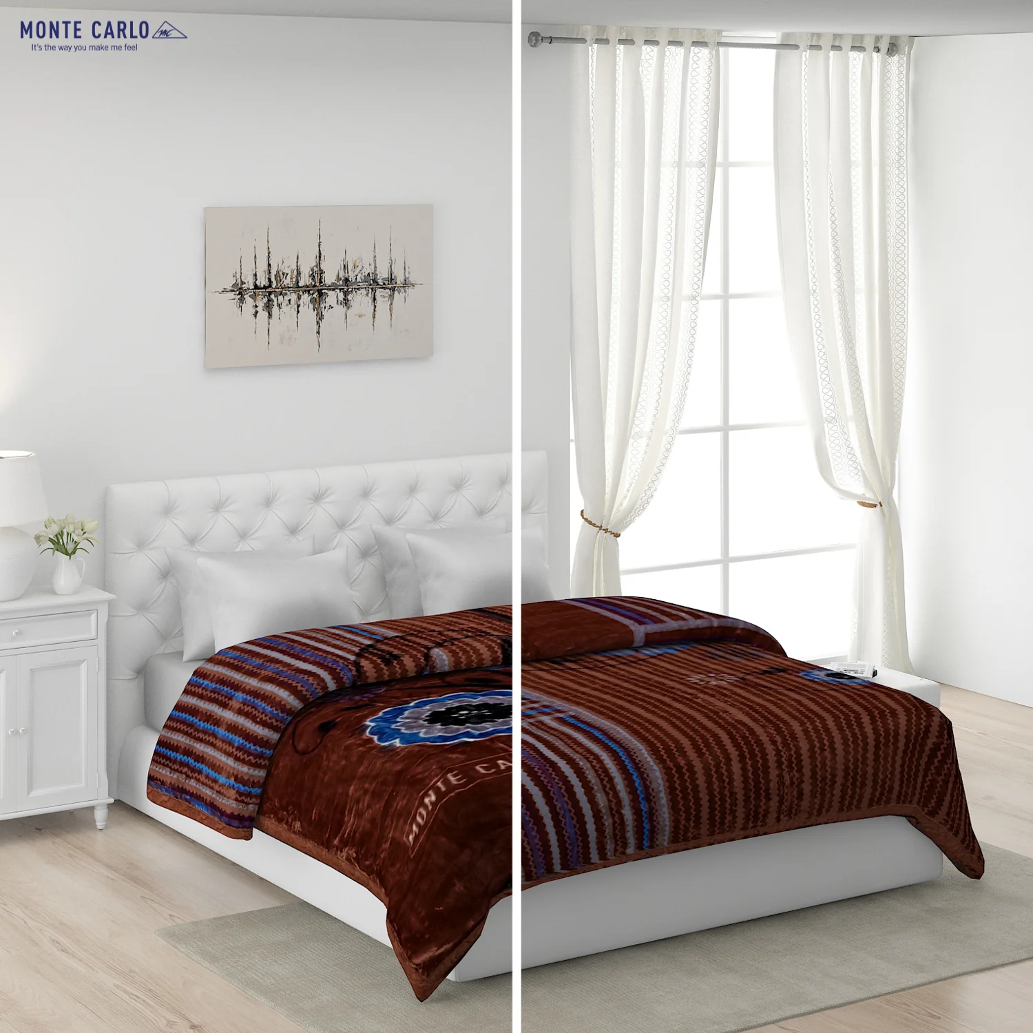Printed Double Bed Blanket for Heavy Winter -2 Ply - Image 2