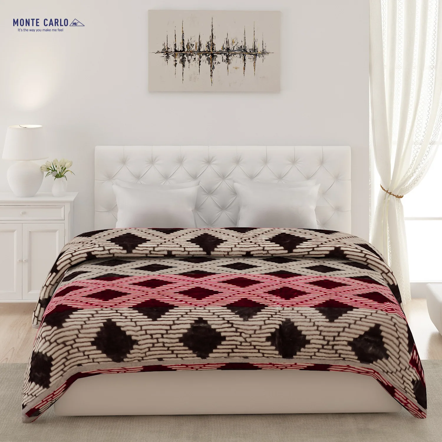 Printed Double Bed Blanket for Heavy Winter -2 Ply - Image 2