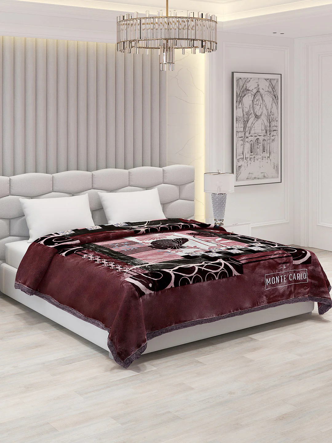 Printed Double Bed Blanket for Heavy Winter -2 Ply