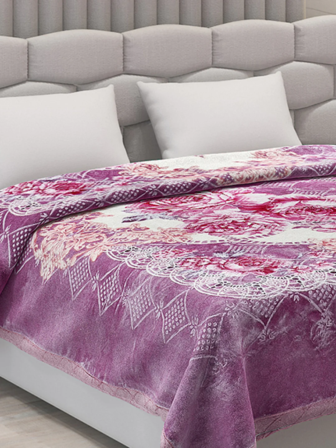 Printed Double Bed Blanket for Heavy Winter -2 Ply - Image 4