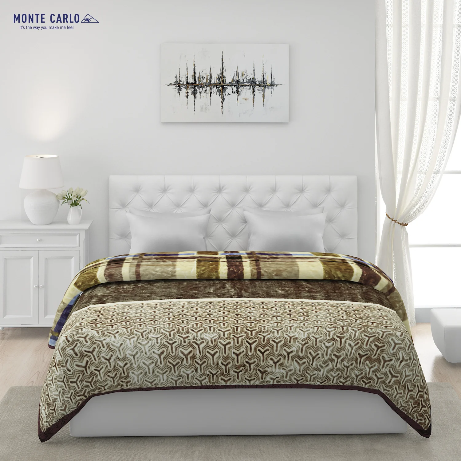 Printed Double Bed Blanket for Heavy Winter -2 Ply - Image 2