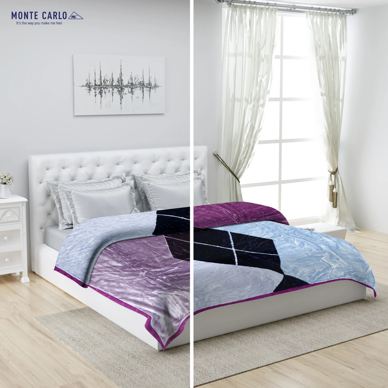 Printed Double Bed Blanket for Heavy Winter -2 Ply - Image 2