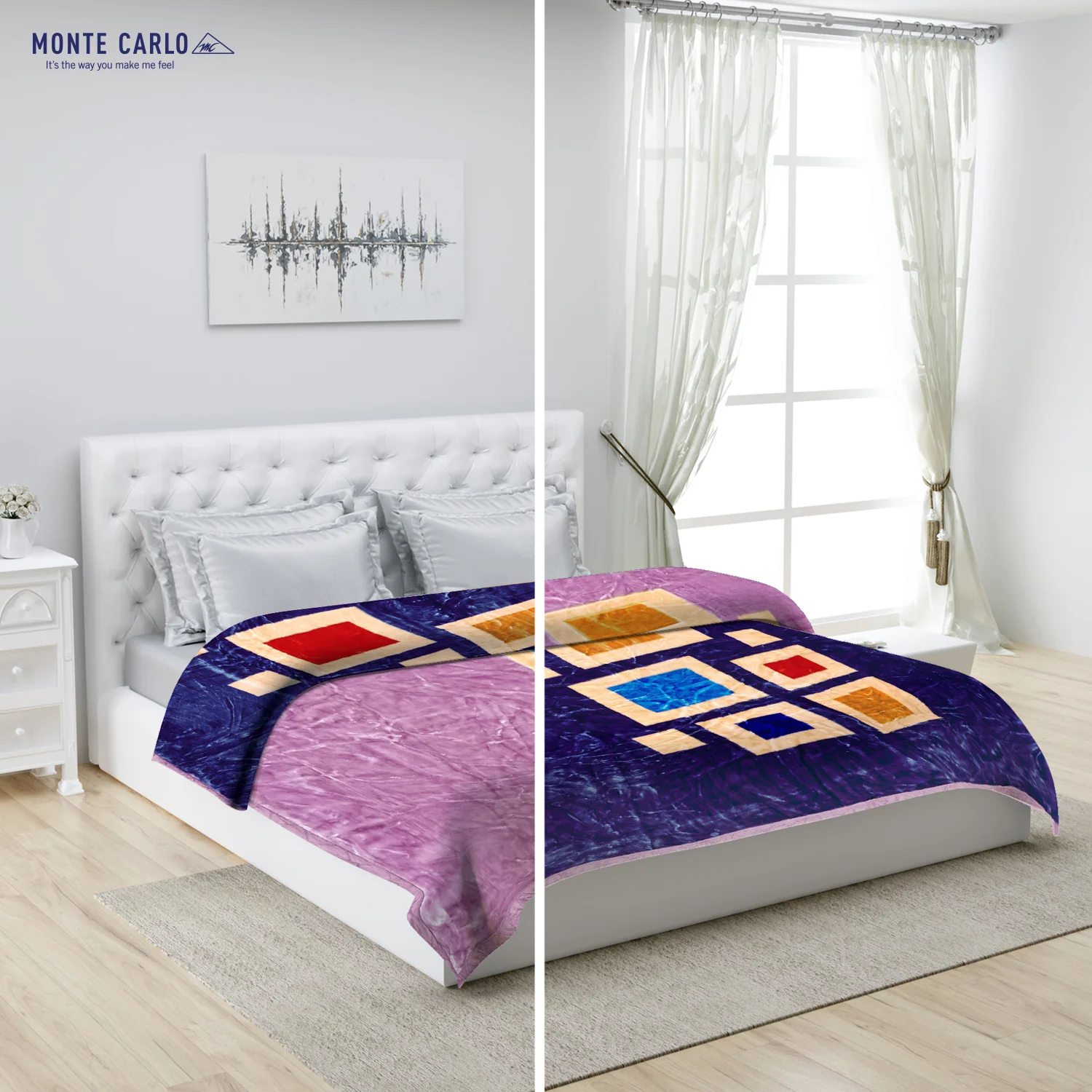 Printed Double Bed Blanket for Heavy Winter -2 Ply - Image 2
