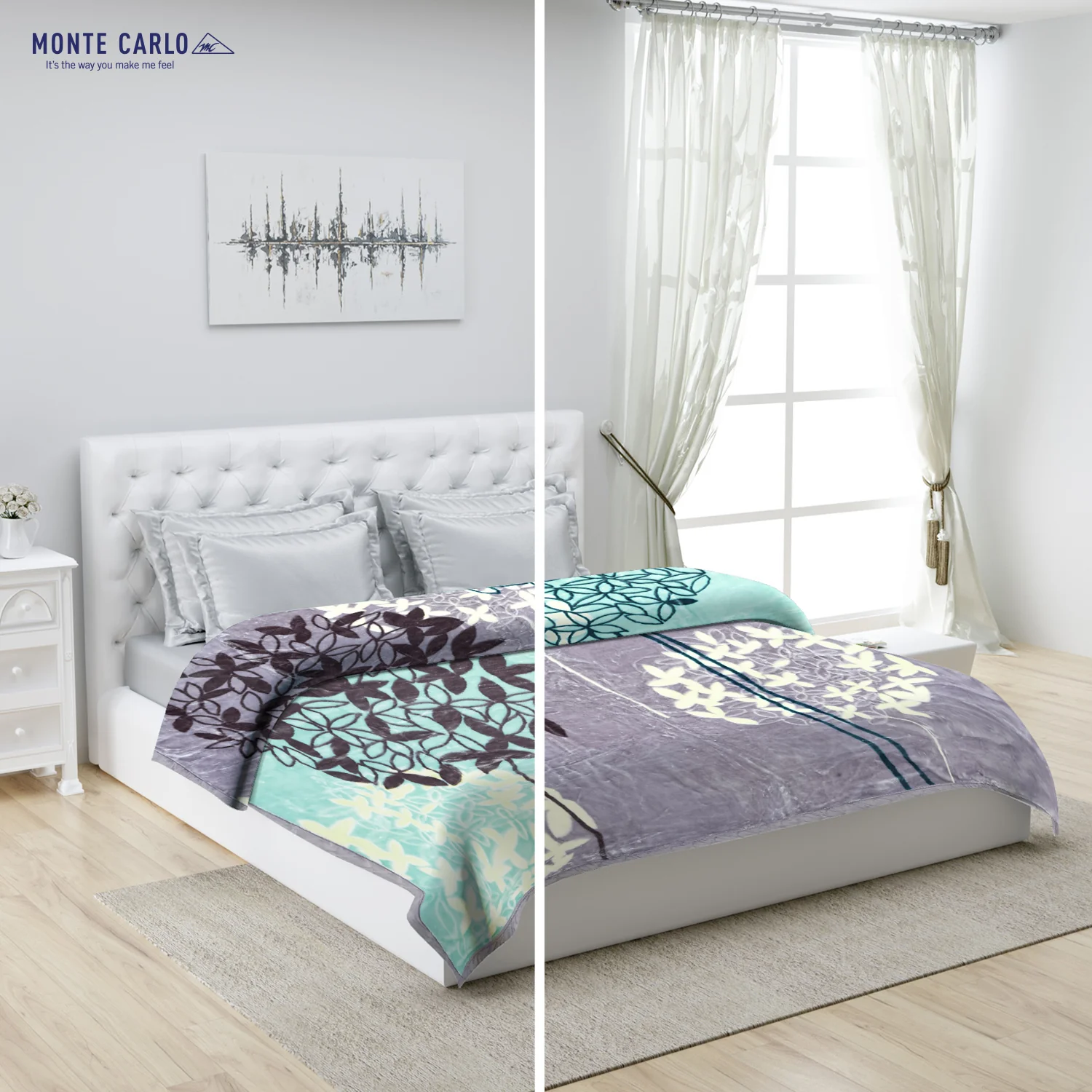 Printed Double Bed Blanket for Heavy Winter -2 Ply - Image 2