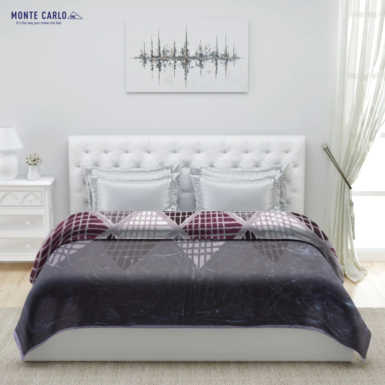 Printed Double Bed Blanket for Heavy Winter -2 Ply - Image 3