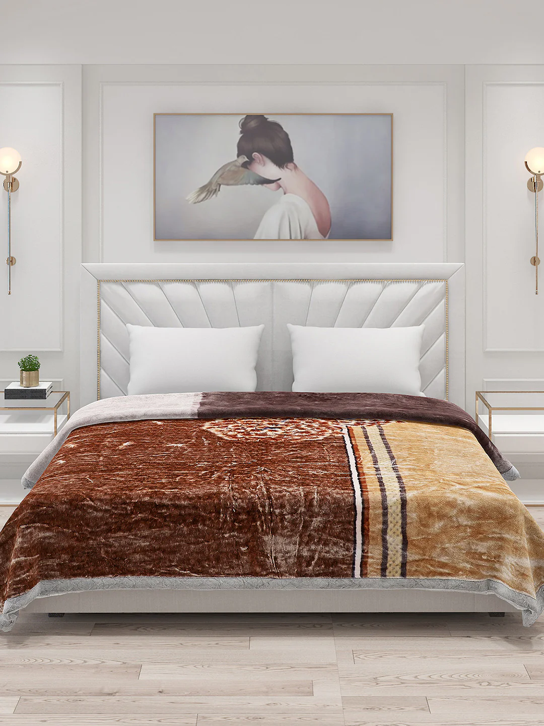 Printed Double Bed Blanket for Heavy Winter -2 Ply - Image 3
