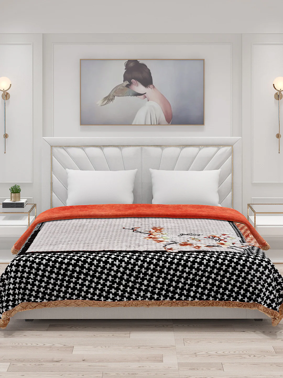 Printed Double Bed Blanket for Heavy Winter -2 Ply - Image 3