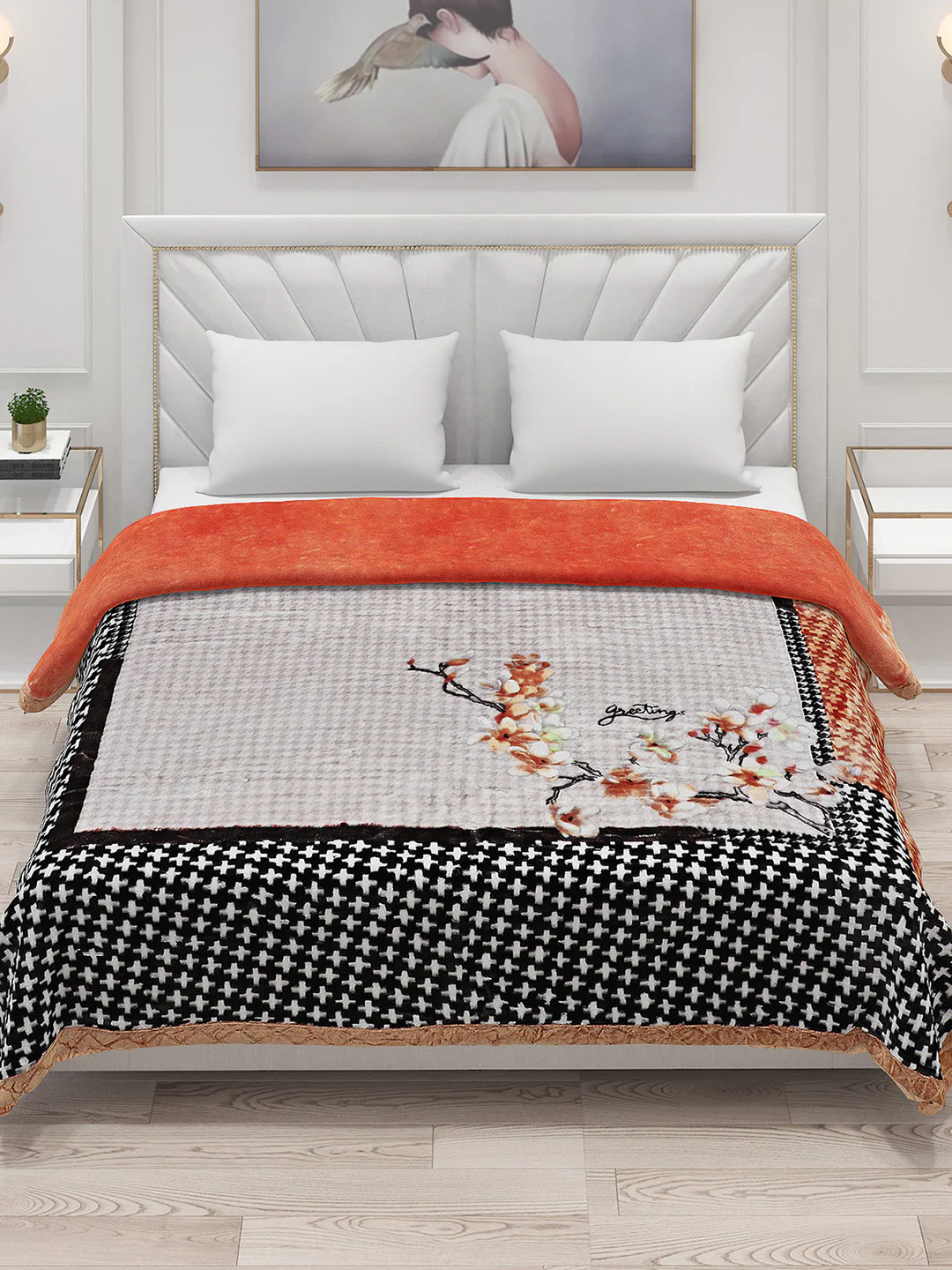 Printed Double Bed Blanket for Heavy Winter -2 Ply - Image 4
