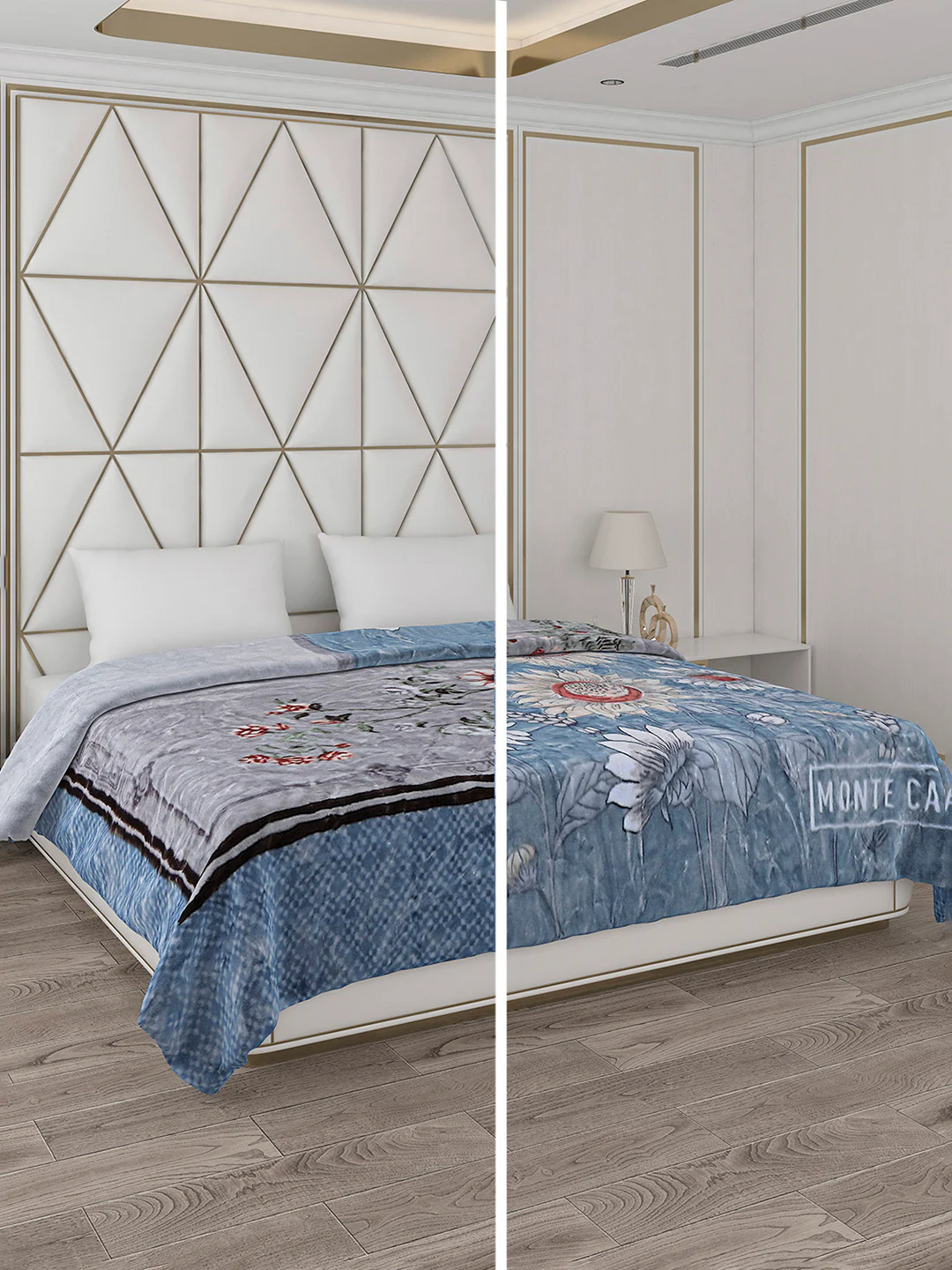 Printed Double Bed Blanket for Heavy Winter -2 Ply - Image 2