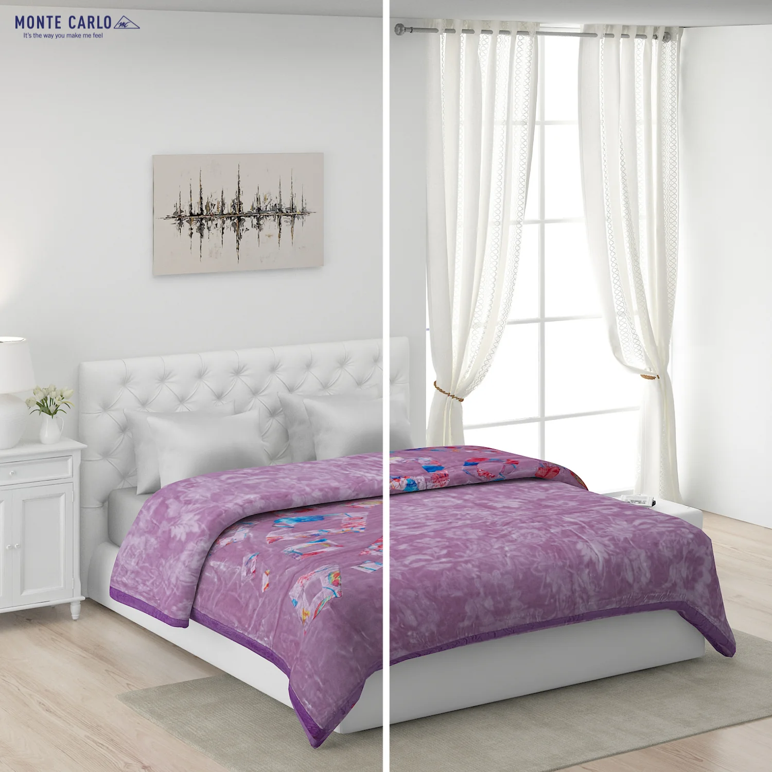 Printed Double Bed Blanket for Heavy Winter -2 Ply - Image 2