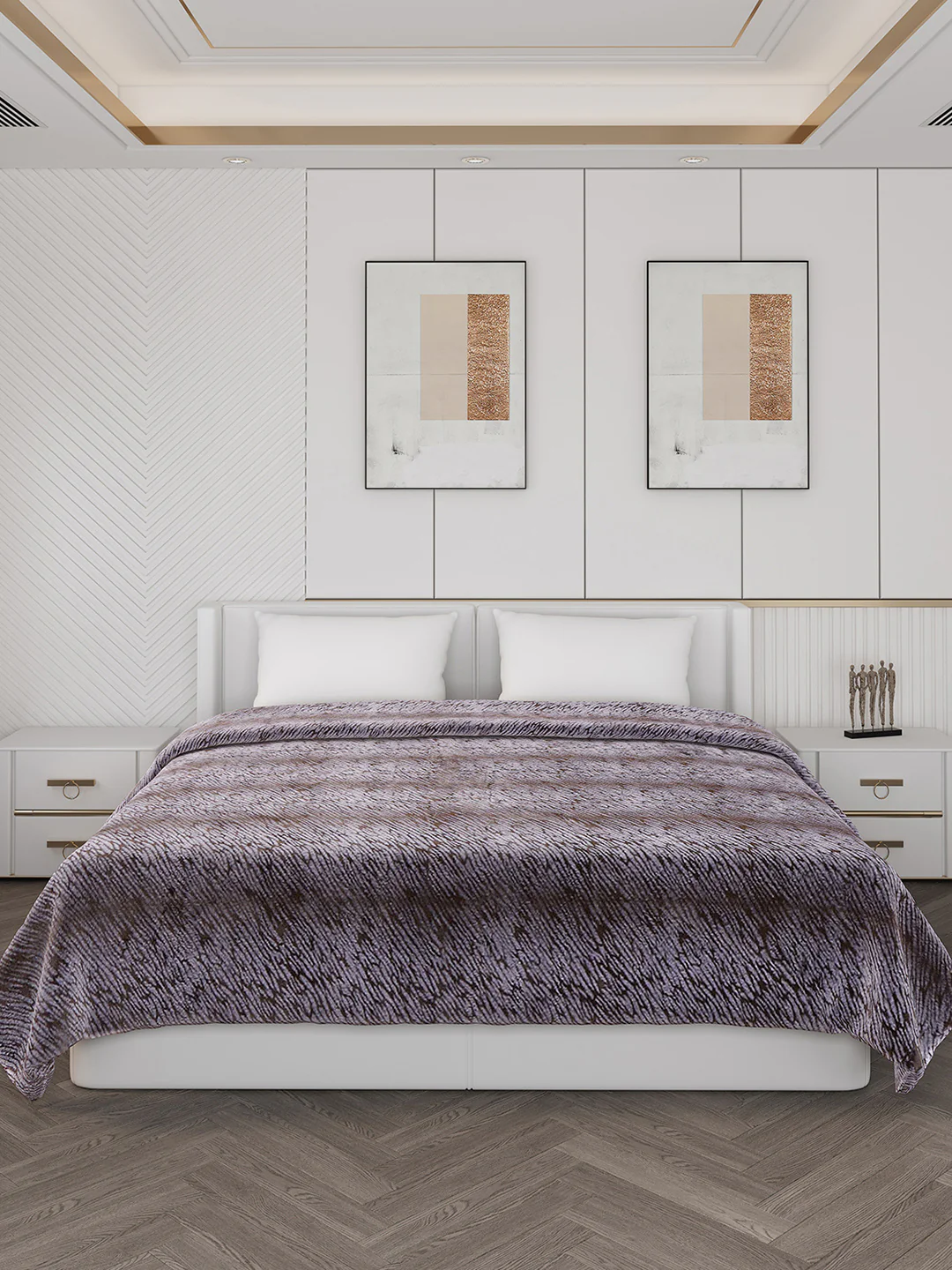 Printed Double Bed Blanket for Heavy Winter -2 Ply - Image 2