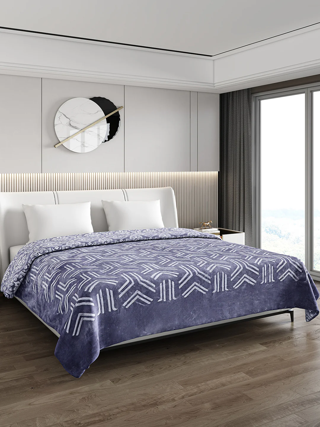 Printed Double Bed Blanket for Heavy Winter -2 Ply - Image 4