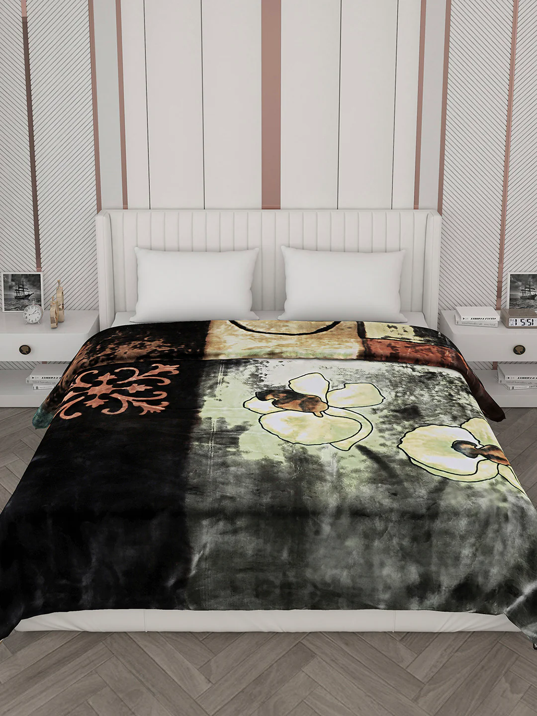 Printed Double Bed Blanket for Heavy Winter -2 Ply - Image 3