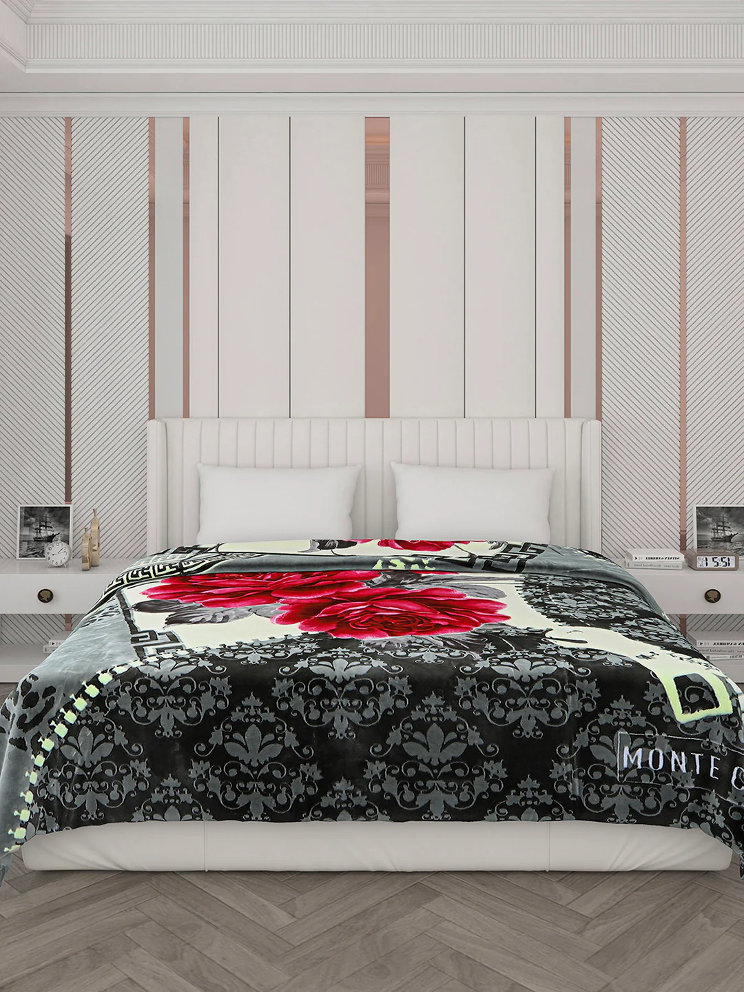 Printed Double Bed Blanket for Heavy Winter -2 Ply - Image 2