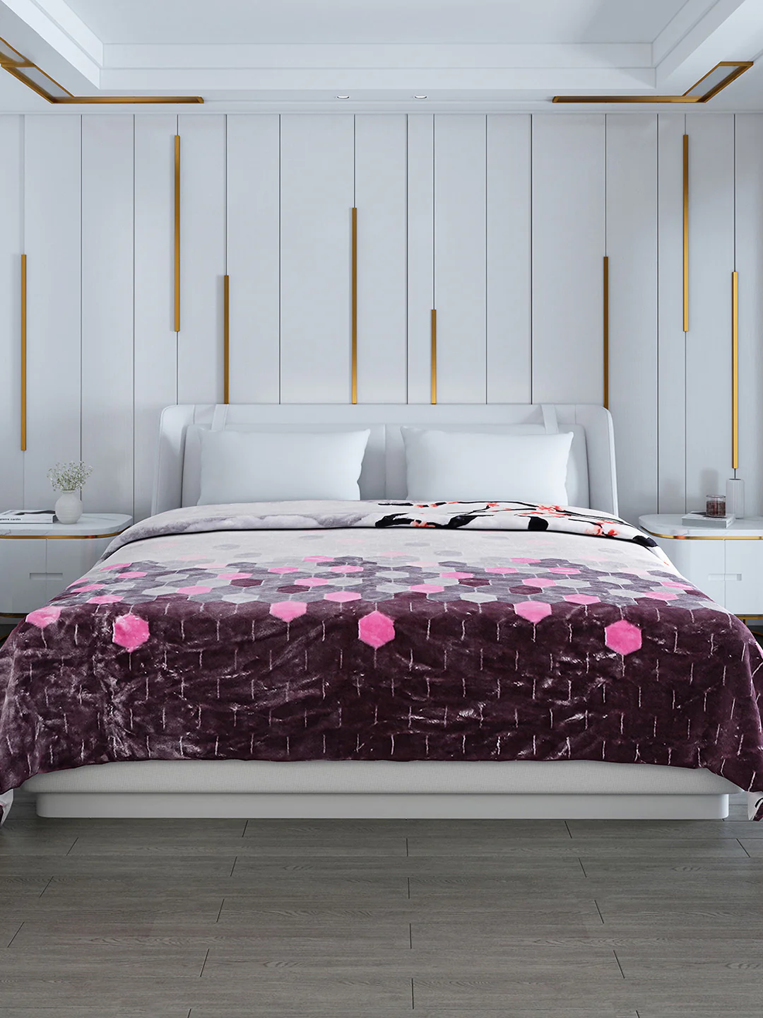 Printed Double Bed Blanket for Heavy Winter -2 Ply - Image 2