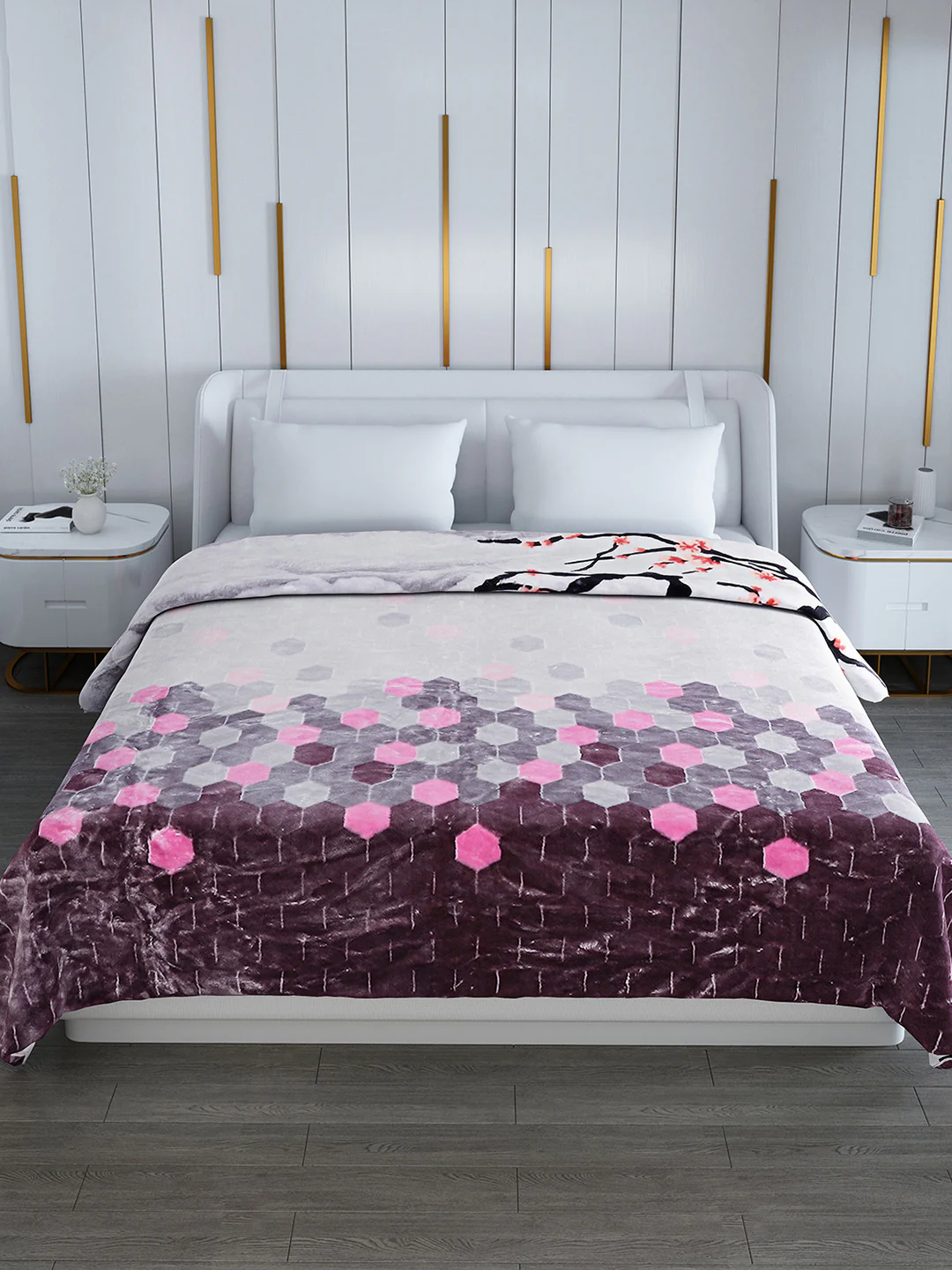 Printed Double Bed Blanket for Heavy Winter -2 Ply - Image 3