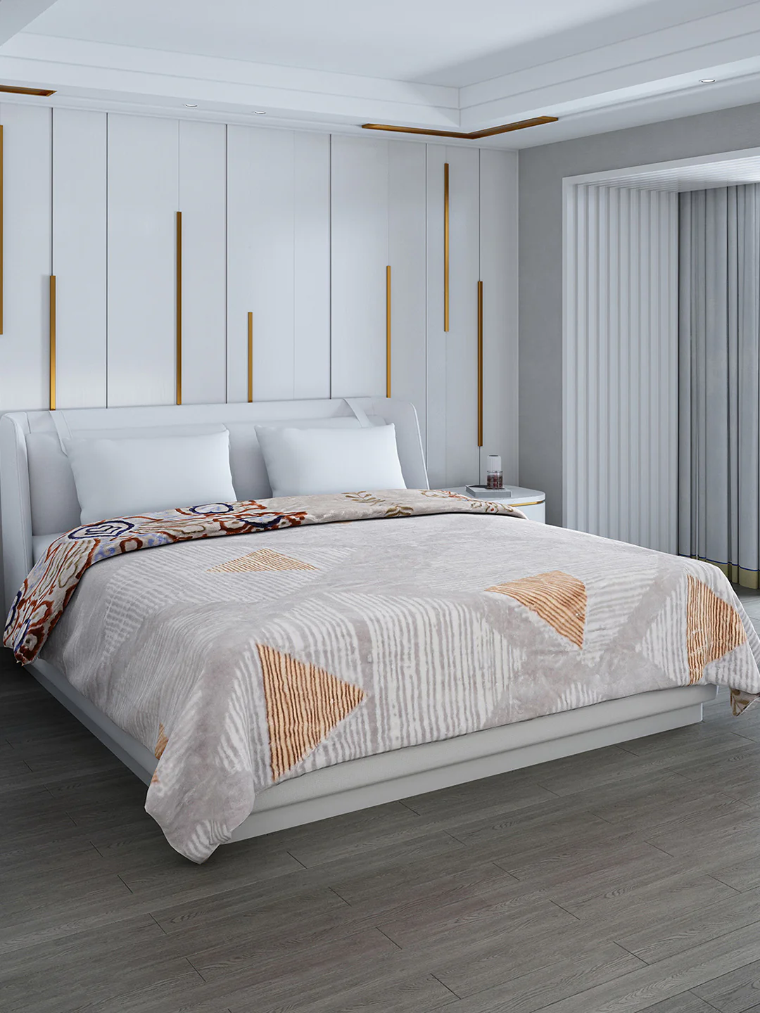 Printed Double Bed Blanket for Heavy Winter -2 Ply - Image 4