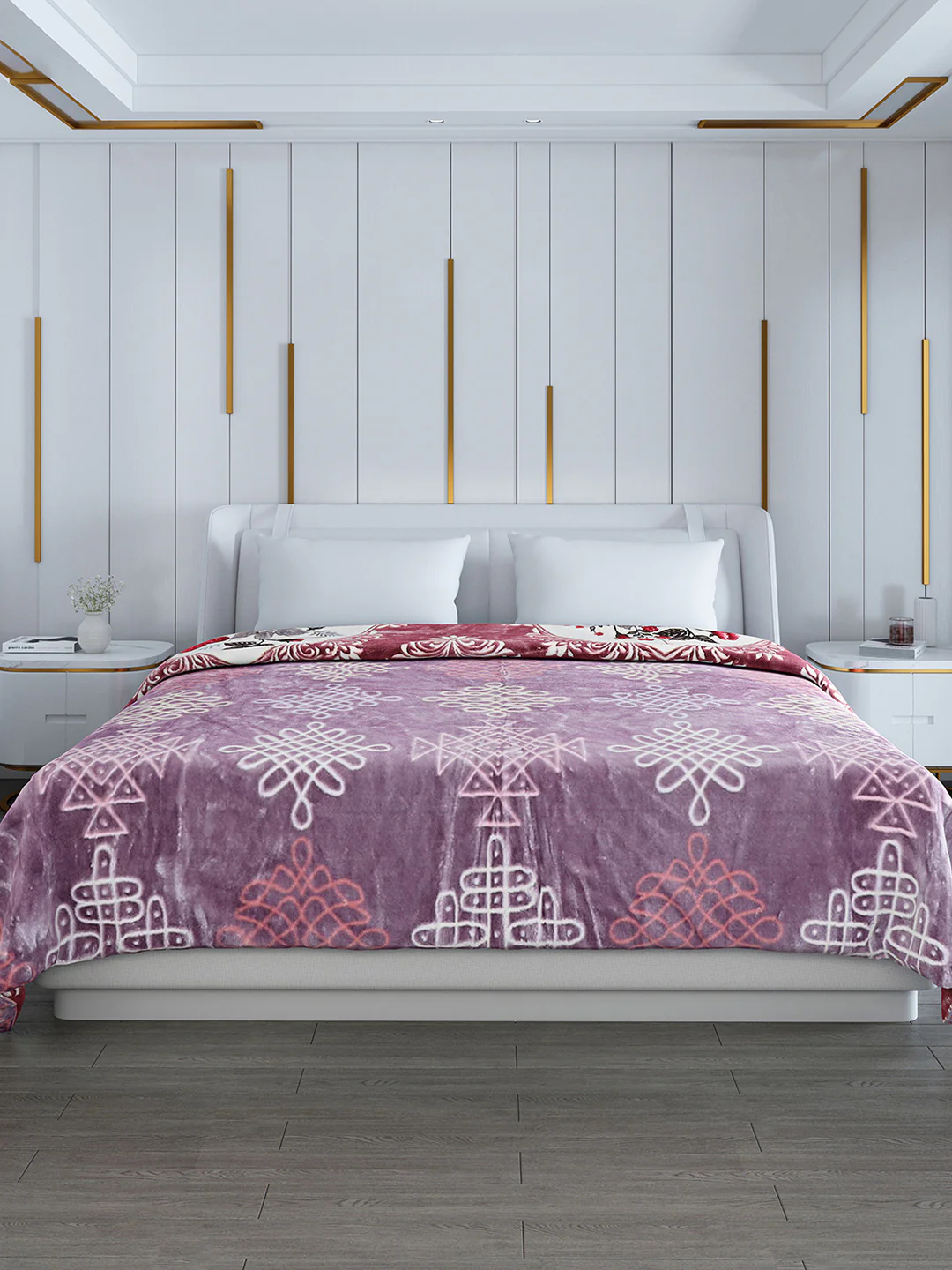 Printed Double Bed Blanket for Heavy Winter -2 Ply - Image 2
