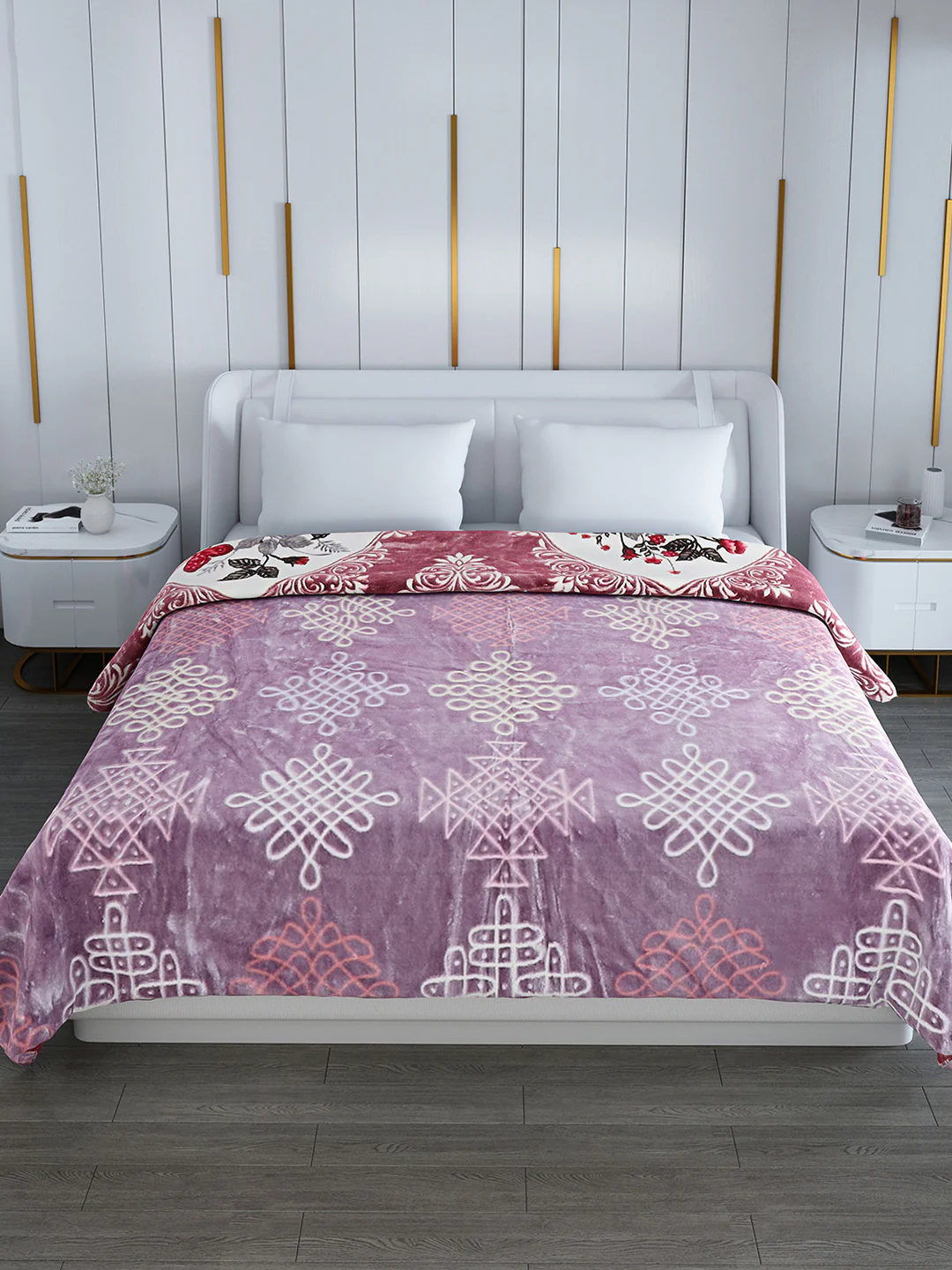 Printed Double Bed Blanket for Heavy Winter -2 Ply - Image 3