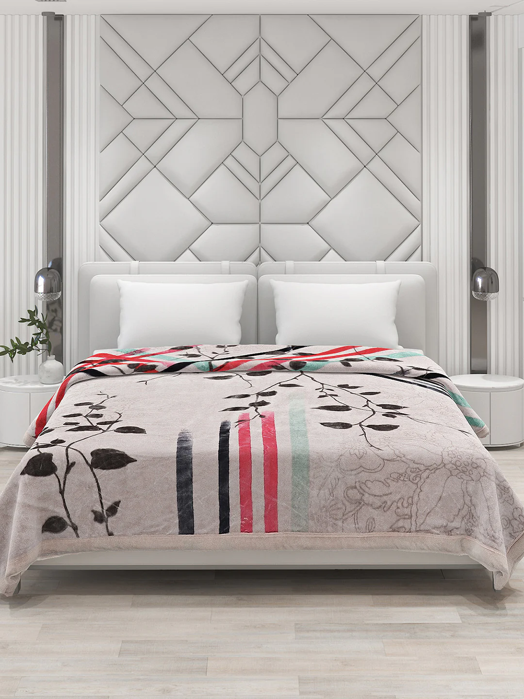 Printed Double Bed Blanket for Heavy Winter -3 Ply - Image 3