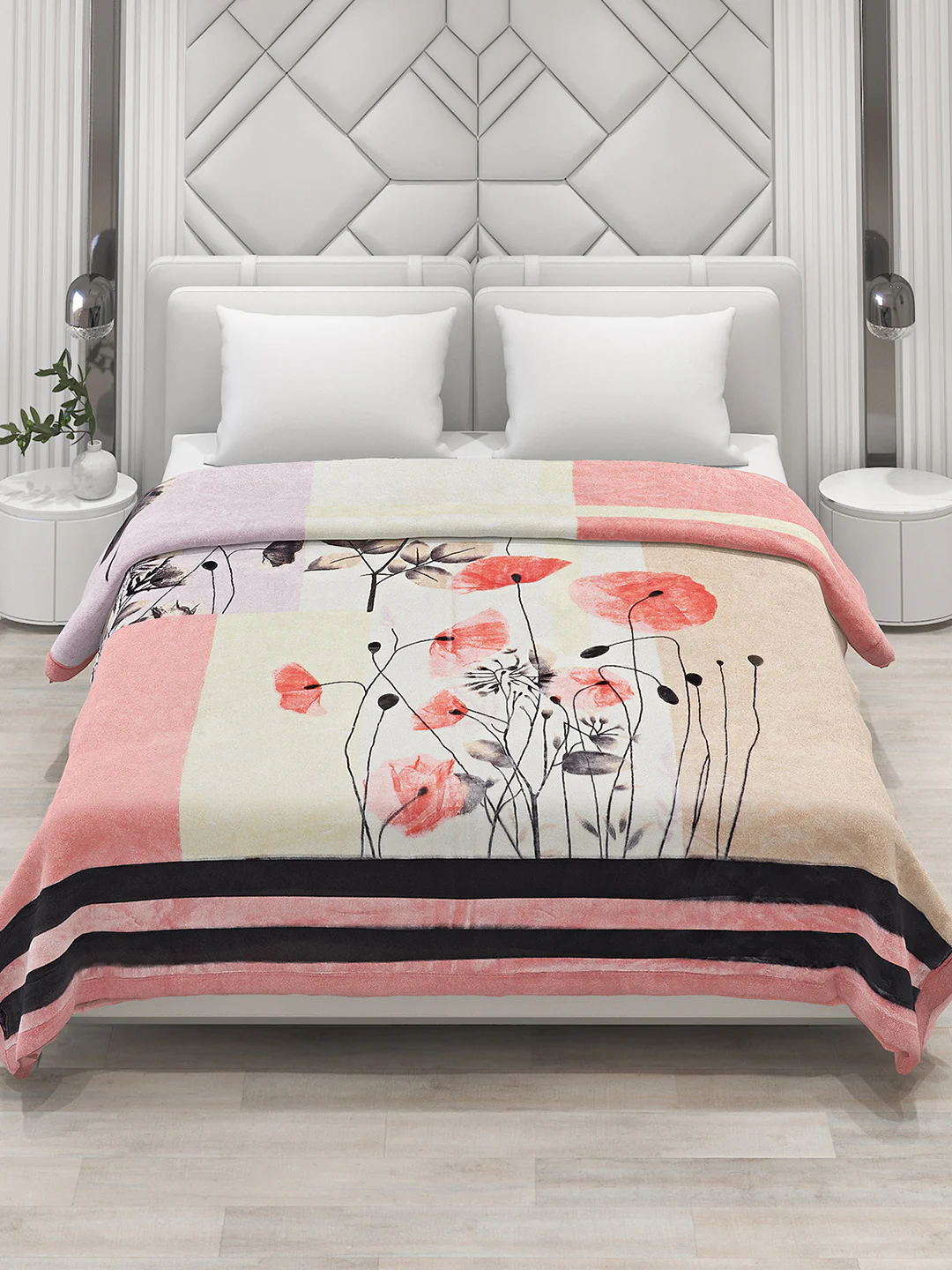 Printed Double Bed Blanket for Heavy Winter -3 Ply - Image 2