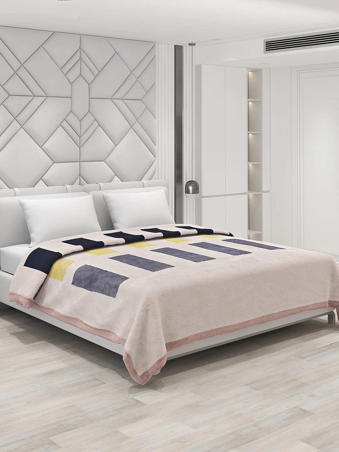 Printed Double Bed Blanket for Heavy Winter -3 Ply