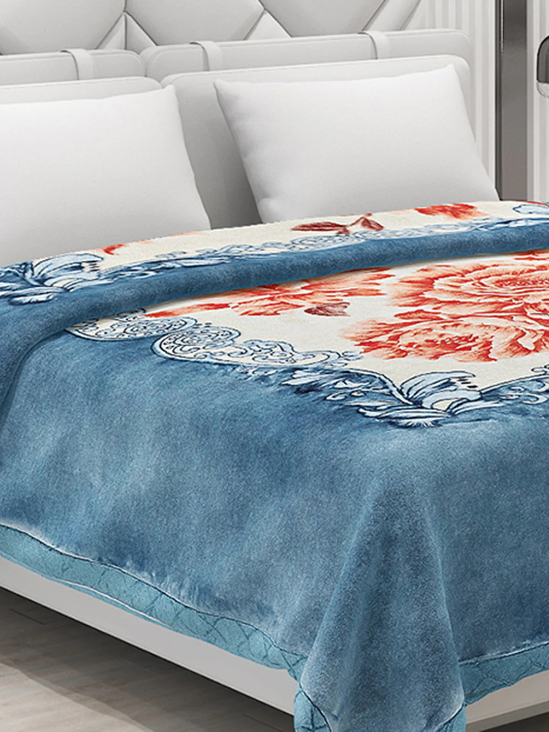 Printed Double Bed Blanket for Heavy Winter -3 Ply - Image 4