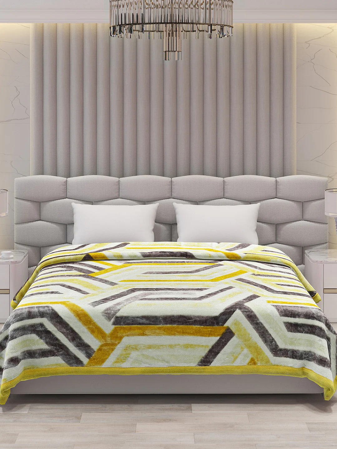 Printed Double Bed Blanket for Heavy Winter -3 Ply - Image 3