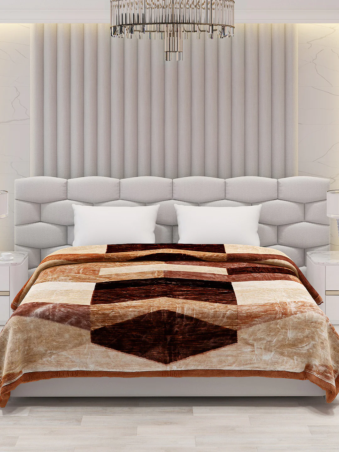Printed Double Bed Blanket for Heavy Winter -3 Ply - Image 3