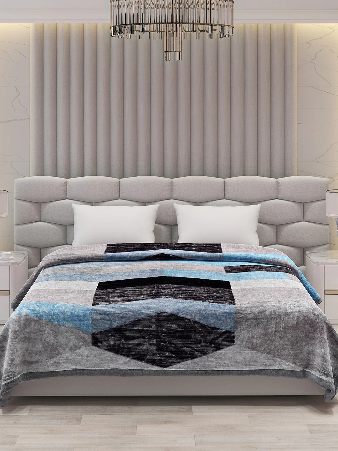 Printed Double Bed Blanket for Heavy Winter -3 Ply - Image 3