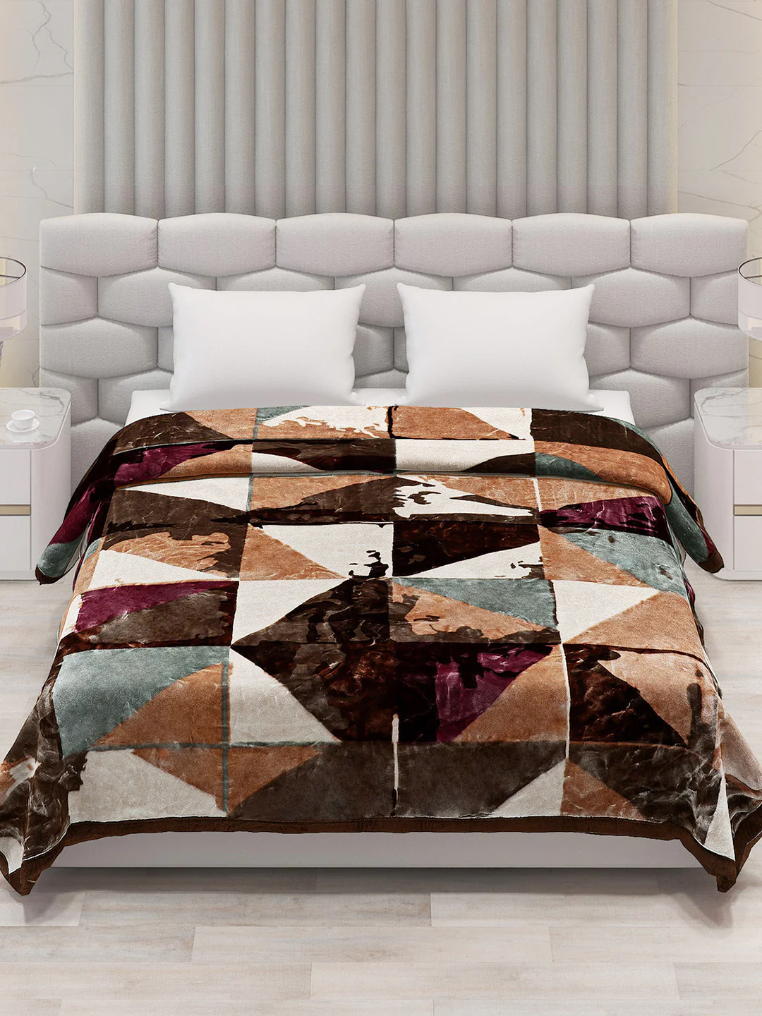 Printed Double Bed Blanket for Heavy Winter -3 Ply - Image 2