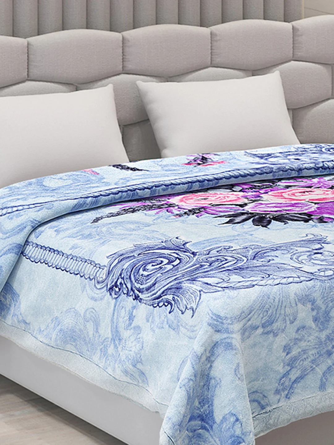 Printed Double Bed Blanket for Heavy Winter -3 Ply - Image 4