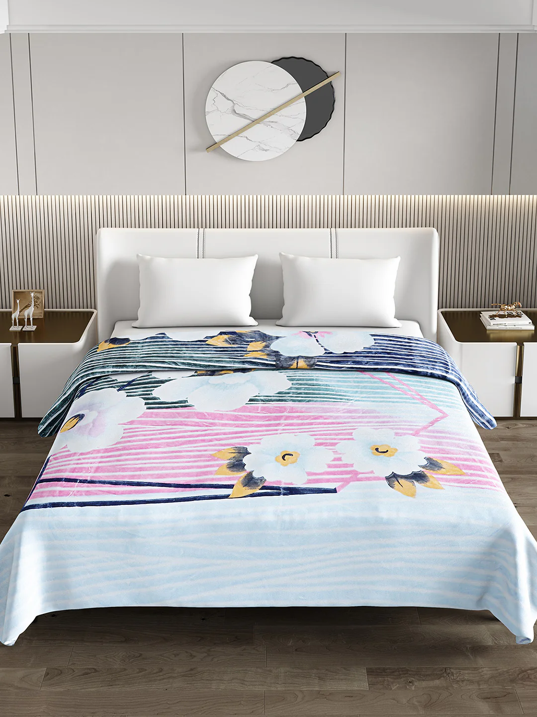 Printed Double Bed Blanket for Heavy Winter -3 Ply - Image 3