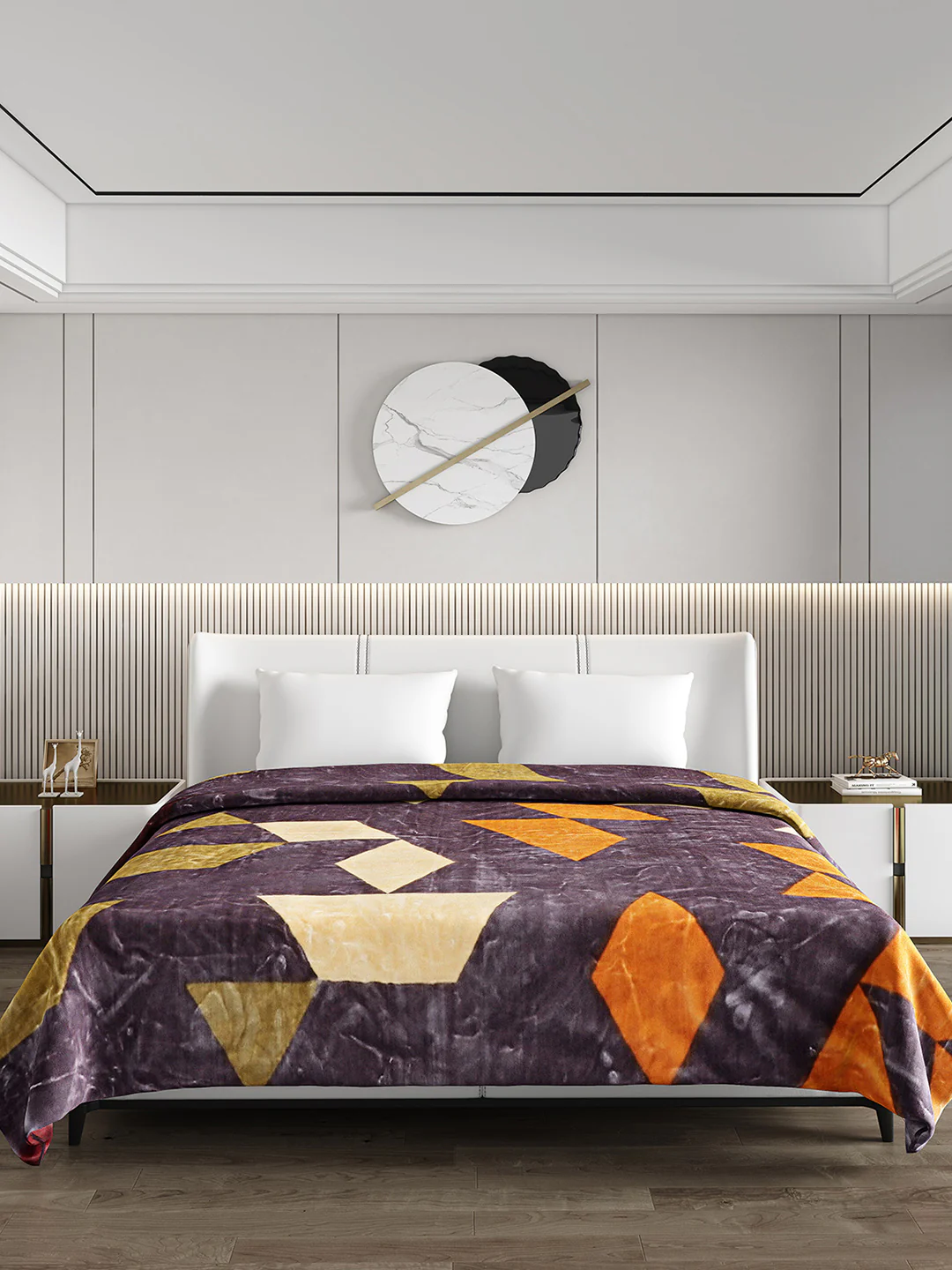 Printed Double Bed Blanket for Heavy Winter -3 Ply - Image 2