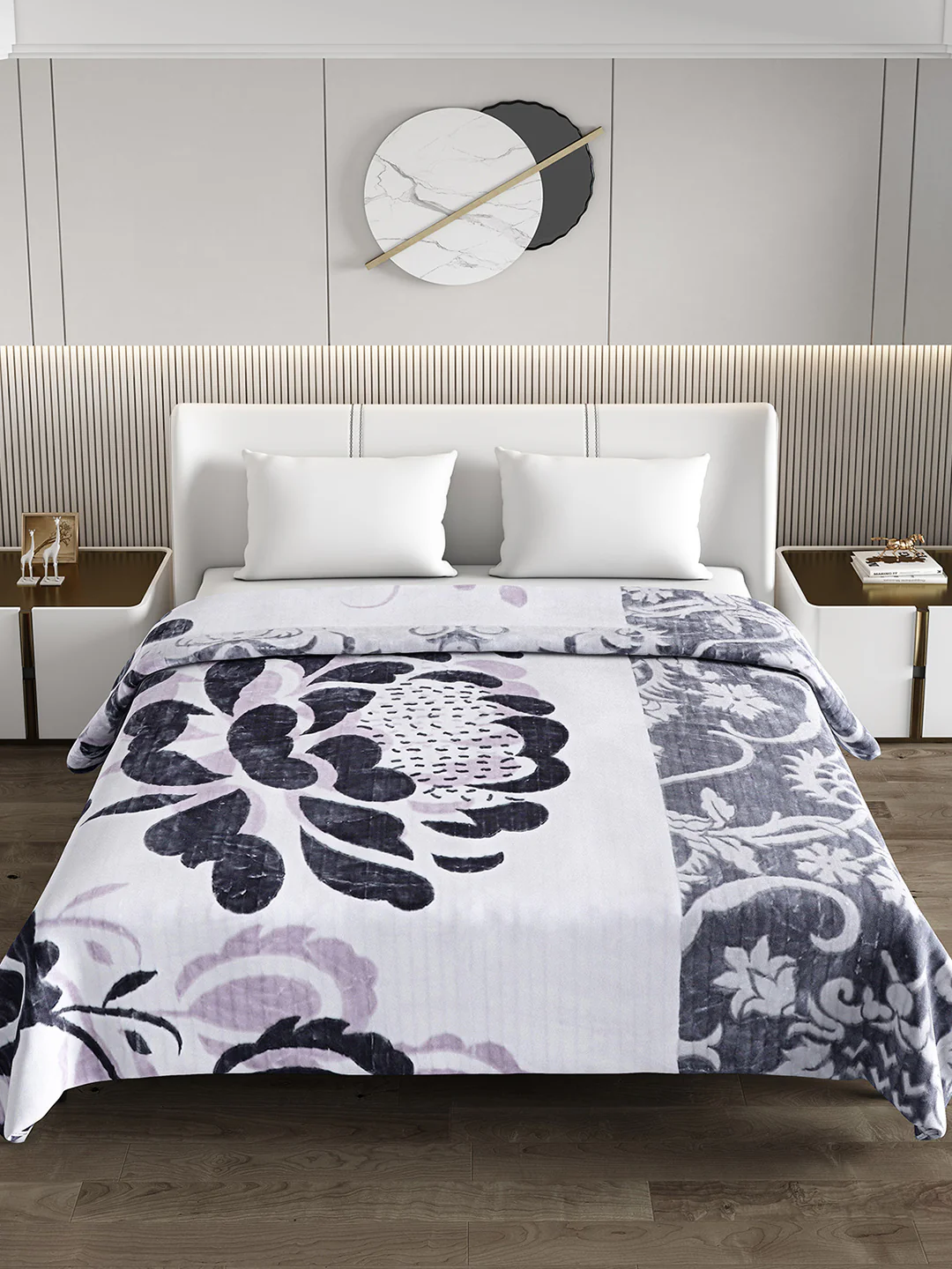 Printed Double Bed Blanket for Heavy Winter -3 Ply - Image 3